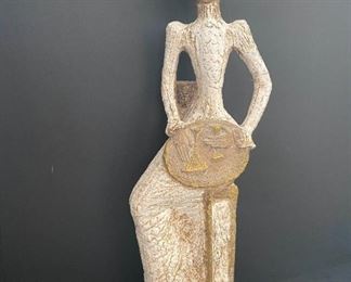 SS051 Original Sculpture Of Lady Artist Unknown Italy VNCN