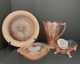 SS105 Pink Depression Glass Lot
