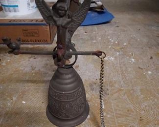 wonderful Brass wall mount bell with Women Angel.  