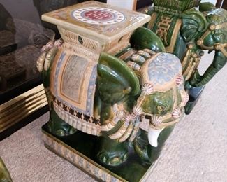 Colorful large elephant stool