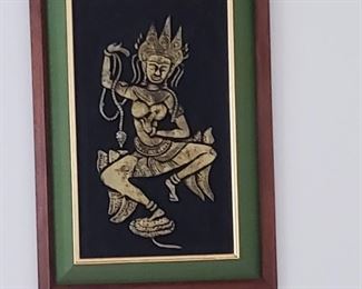 temple rubbing framed