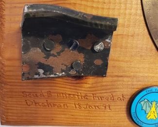 Shrapnel from scud missile