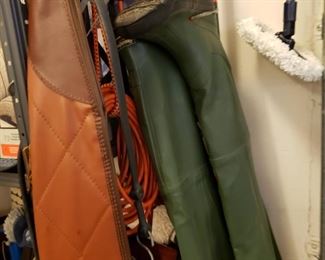 hunting gun scabbard and hip waders