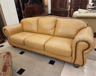 Carmel leather nailhead sofa!