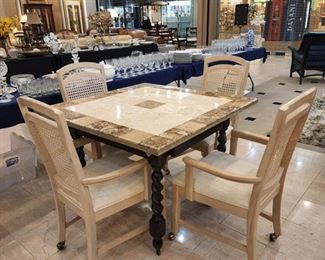 Game Table & 4 rolling chairs!