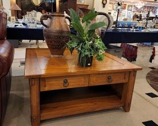 Lane square oak coffee table