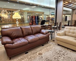 Brown leather sofa - Love!