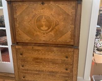 Antique Secretary with Drop Writing Desk