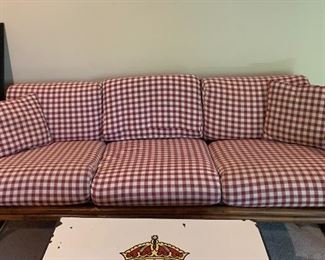 Vintage Rattan 3 Cushion Sofa