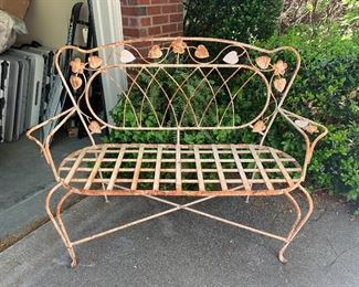Vintage iron bench 