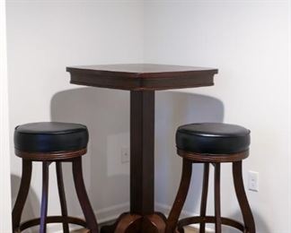 Pub Table with Two Bar Stools 