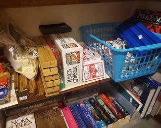 Playing cards, games, novels
