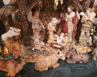 Beautiful handpainted nativity