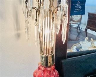 One of pair deco lamps 