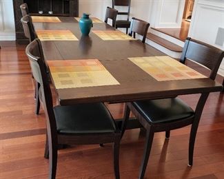 table: 30 x 38 x 110 , chairs: 36 x 19 x 19 (9 chairs)