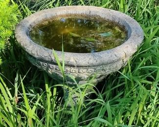 CEMENT BIRDBATH
