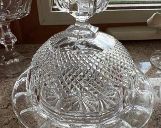 Crystal butter dish