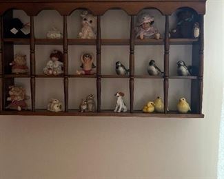 Figurine Shelf and Contents