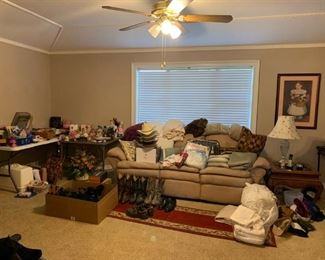 couch end table sewing shoes boots