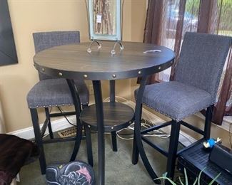 High Top Table and Chairs - $250