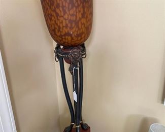 Lion's Head Table Lamp - $75