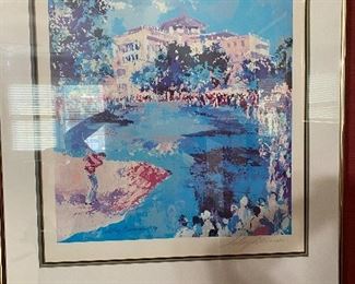 Hand Signed Leroy Neiman "Westchester Golf Classic" Lithograph  