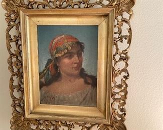 Oil in Guilded frame