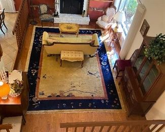 Antique Hand Knotted Rug 10' x 14'