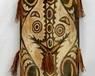 Vintage Carved Polychrome Sepik Triple-Face Ceremonial Shield - 62" Tall
