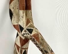 Polychromatic African Kurumba Tribal Antelope Mask Headdress - Burkina Faso
