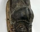 Vintage Baule Wood Carved Black Mask- Ivory Coast