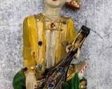 Vintage Hand Carved Wooden Musician, Made in Thailand