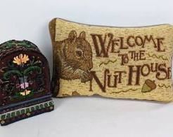Vintage Nativity Scene Shadow Box and Pillow