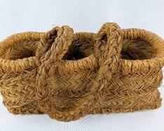 Antique New Guinea Woven Seagrass Basket