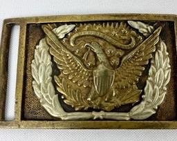 RARE Antique US Allegheny Arsenal Civil War Brass Eagle Buckle