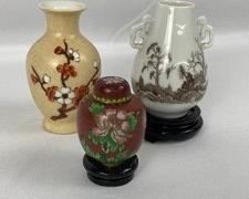 Three Vintage Miniature Asian Vases