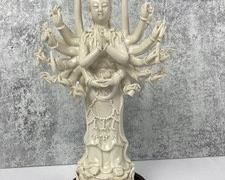 Chinese Glazed White Porcelain "Doumu" Statue