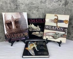 Collection of Books on Weapons, Warriors, Mummies and Fossils
