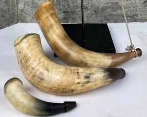 Set of Three Authentic Antique Polished Horns