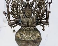 Antique Bronze Kuan-yin / Senju Kannon Statue - Buddhist Bodhisattva