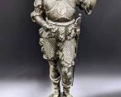 Antique Victorian Spanish Conquistador Cast Spelter Statue #1