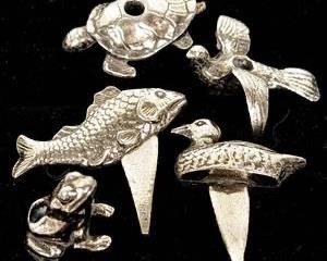 5 Reed and Barton Vintage Silver Plate Animal Shaped Birthday Candle Holders