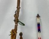 Vintage Native Lot Containing Hopi Indian Kachina Doll, Small Totem & Other Ceremonial Items