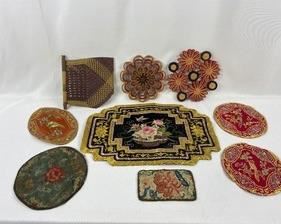 Vintage Gold Threaded Asian Table Décor and Other Stunning Fabrics