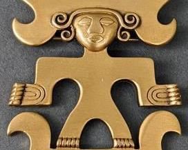 Vintage TRIFARI Abstract Aztec Mayan Stylized Brooch