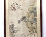 Signed Antique Chinese Scroll Painting - Queen Mother of the West Watercolor and Ink