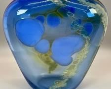 Cobalt Blue Signed Art Glass Vase - 1984