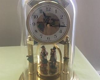 Haller/Elgin  Anniversary clock with Isabel figurines