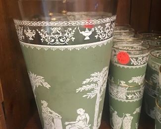 Wedgewood Grecian decorated Pitcherglasses- Highball, juice & water glasses
