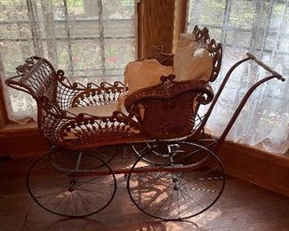 Antique baby carriage. From the Maxwell House Estates sale In Chicago
